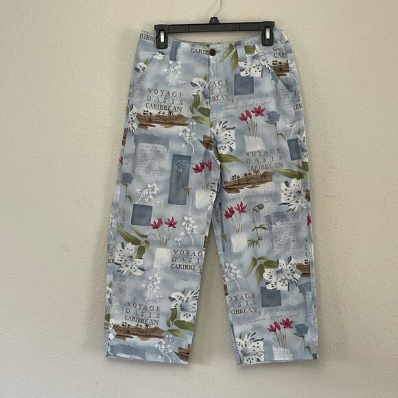 Caribbean Joe Crop Pants Size 8 - Picture 1 of 5